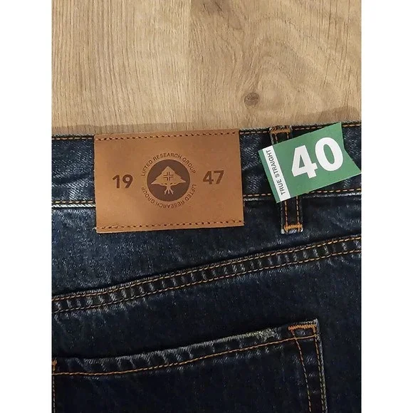 LRG 1947 Denim Jeans True Straight Size 40 Blue Brand New With Tags